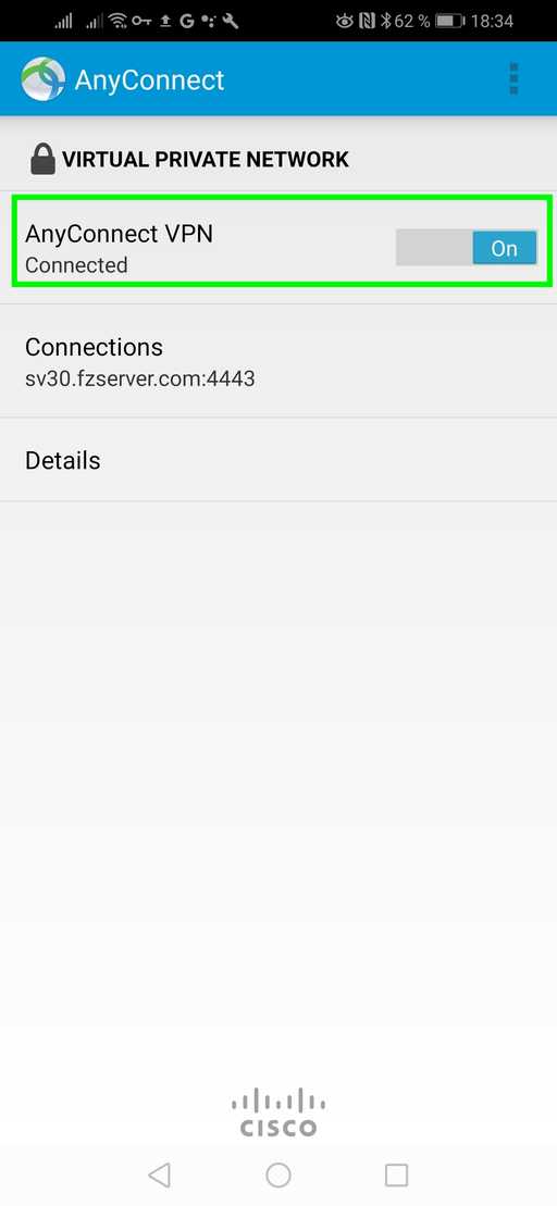 cisco anyconnect android step 14