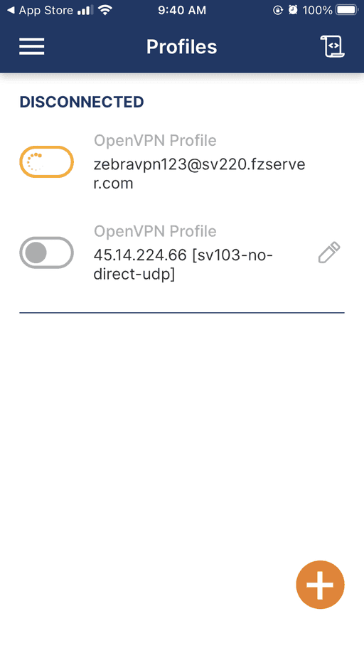Openvpn profile details in iOS