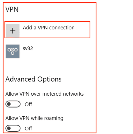 Add a VPN connection