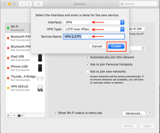 l2tp macos screens guide dropdown menu select interface