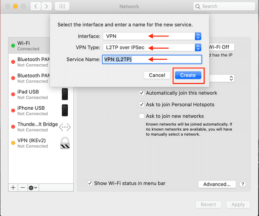 l2tp macOs setup guide step  