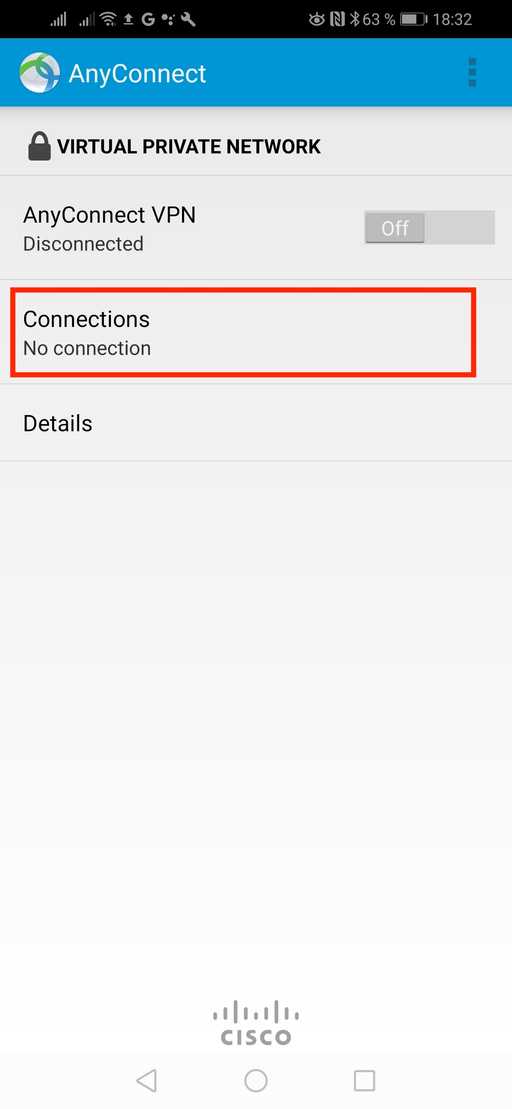 cisco anyconnect android step 4