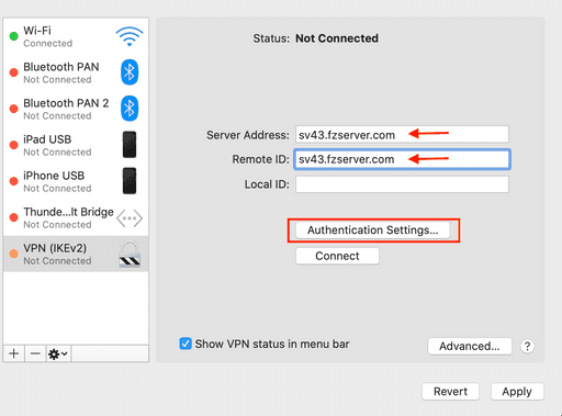 ikev2 MacOS setup guide step 5 