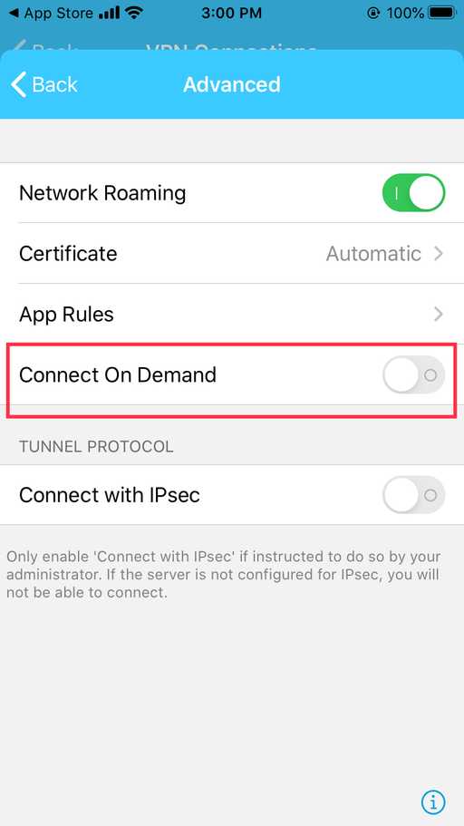 cisco anyconnect in IOS screens